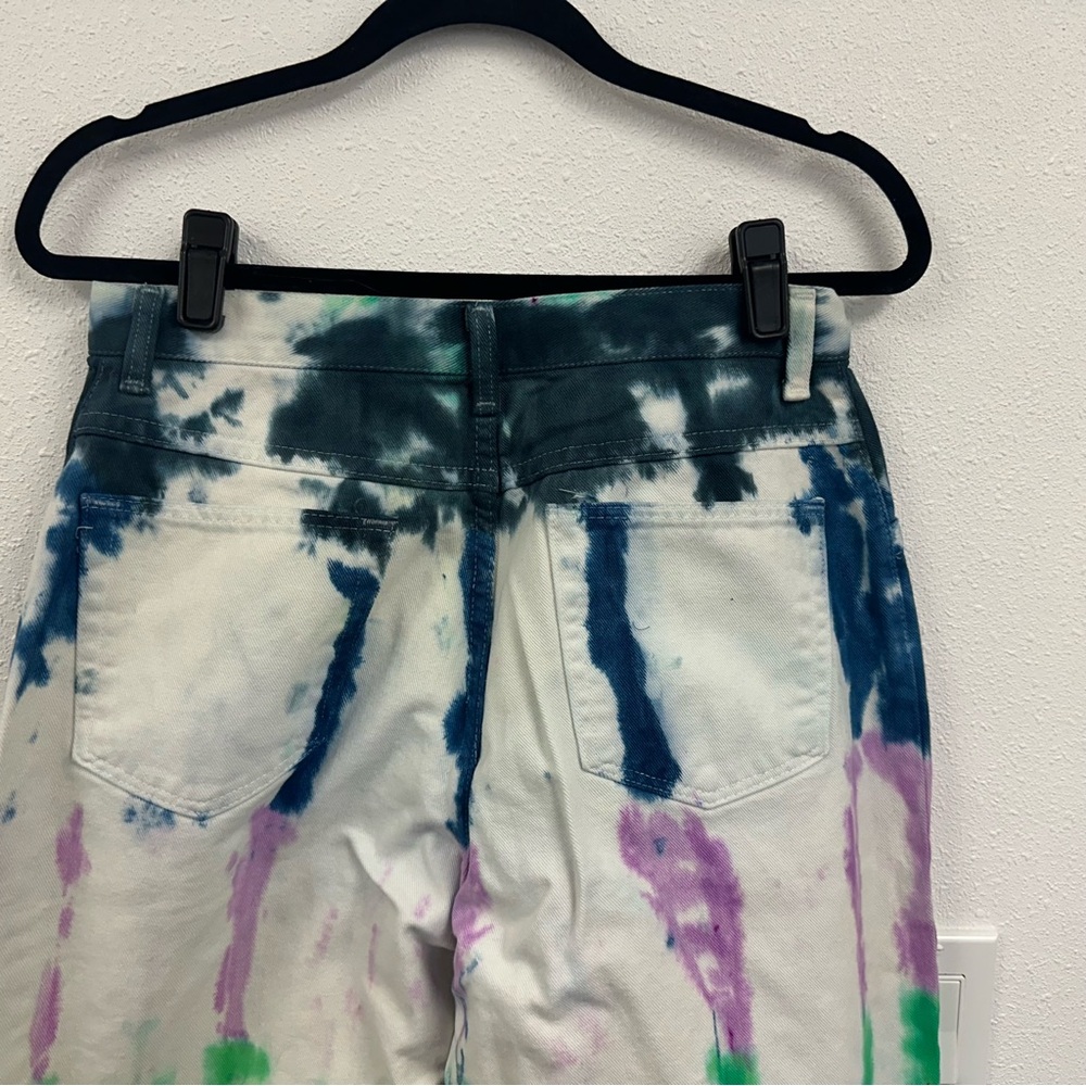 Y2K High Rise 100% Cotton Wrangler Tie-Dye Mom Jeans (1052) - Picture 9 of 12